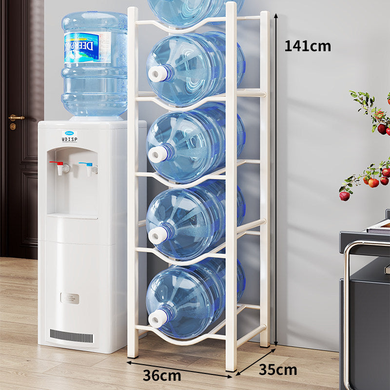 Three-Tier Vertical Water Jug Storage Rack Steel Frame Organizer for Large Bottles