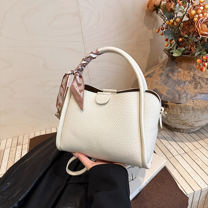 Elegant Textured Handheld Satchel