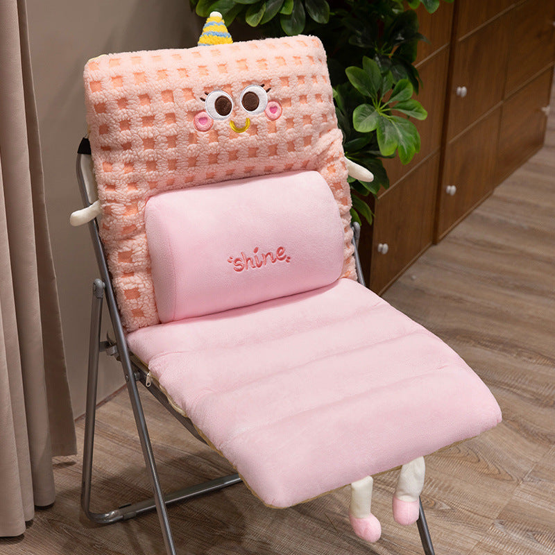 Plush seat cushion with ergonomic back support Stornfield