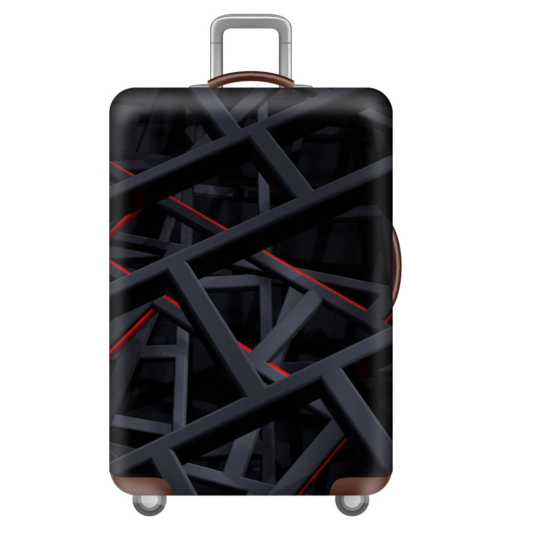 Unisex nan elastic suitcase cover with three-dimensional honeycomb pattern, shock-absorbing stretch protection cover for trolley with zipper Stornfield