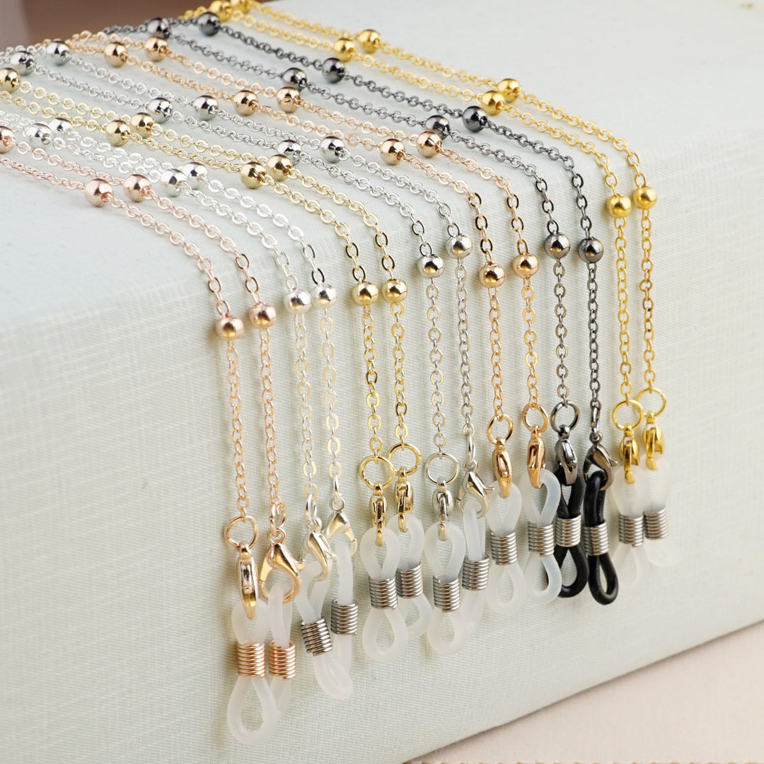 Silver Bead Decorative Eyewear Holder Chain Stornfield