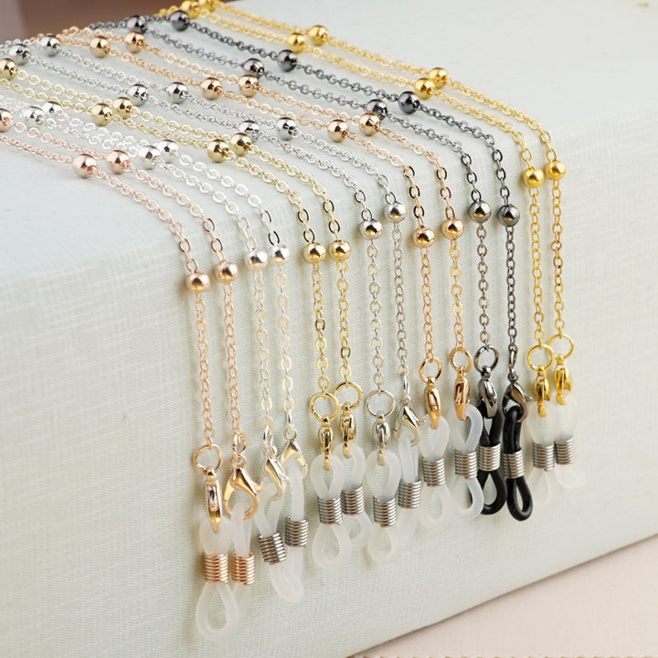 Silver Bead Decorative Eyewear Holder Chain Stornfield