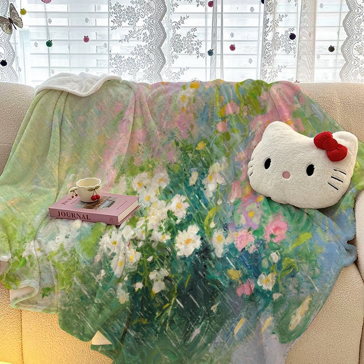 Soft Floral Throw Blanket