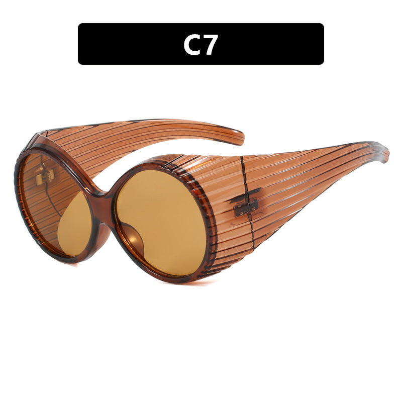 Women's extravagant sunglasses with curved frame Stornfield