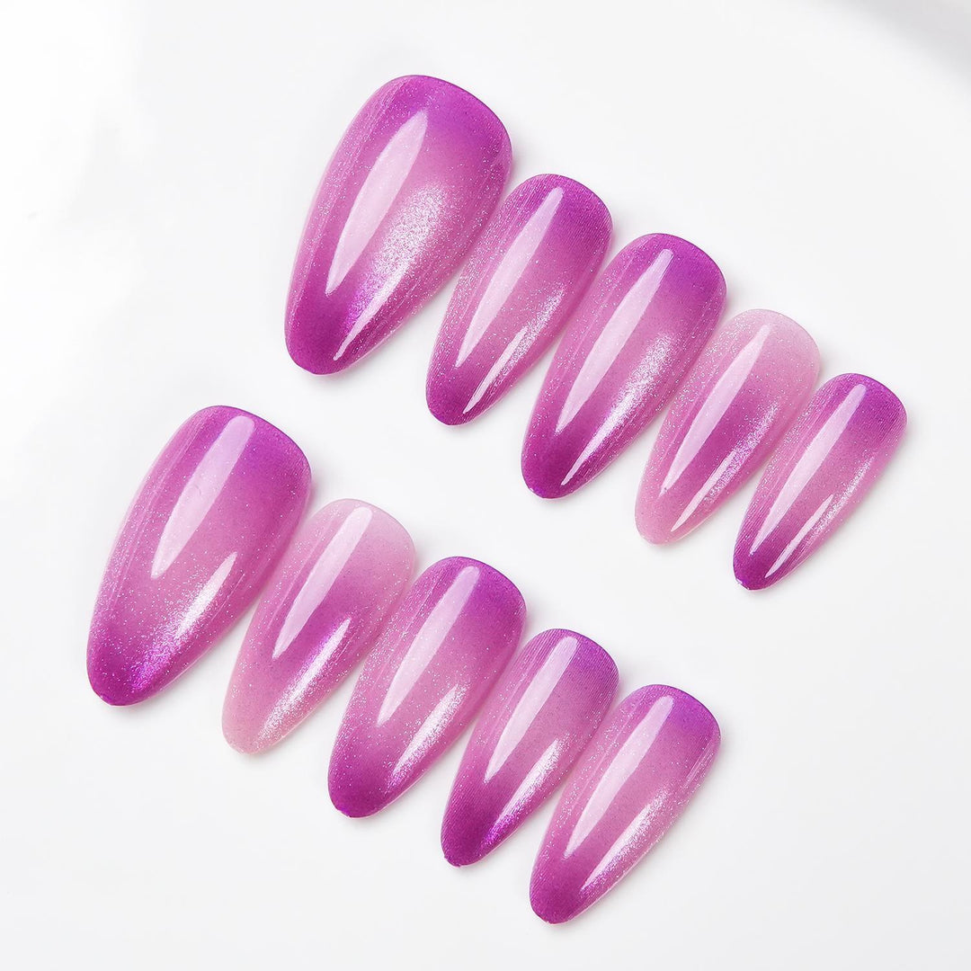 Stiletto Shaped Press-On Nail Set with Ombre Finish