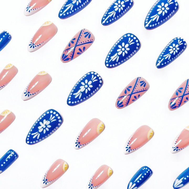 Creative artificial nails with fresh citrus design Stornfield