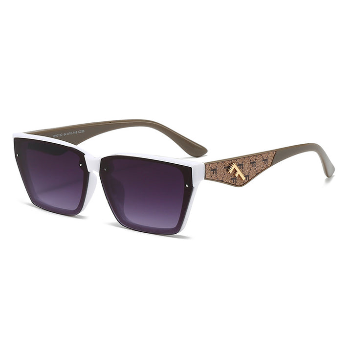 Women's square sunglasses with matte frame and fashionable accents Stornfield
