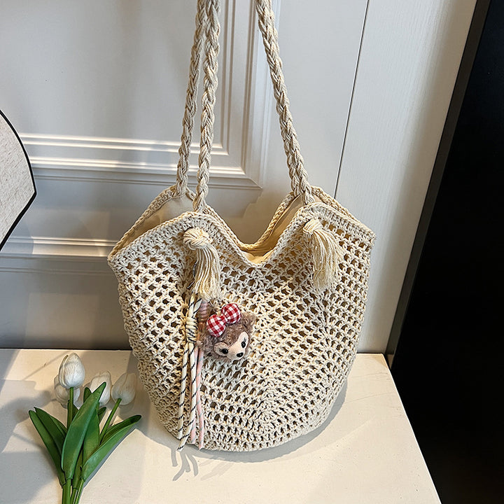 Woven Straw Beach Bag