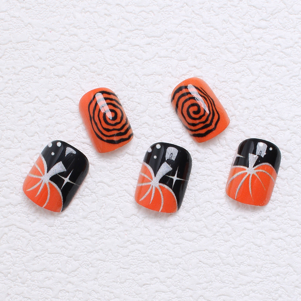 Acrylic nail set with creative Halloween designs Stornfield