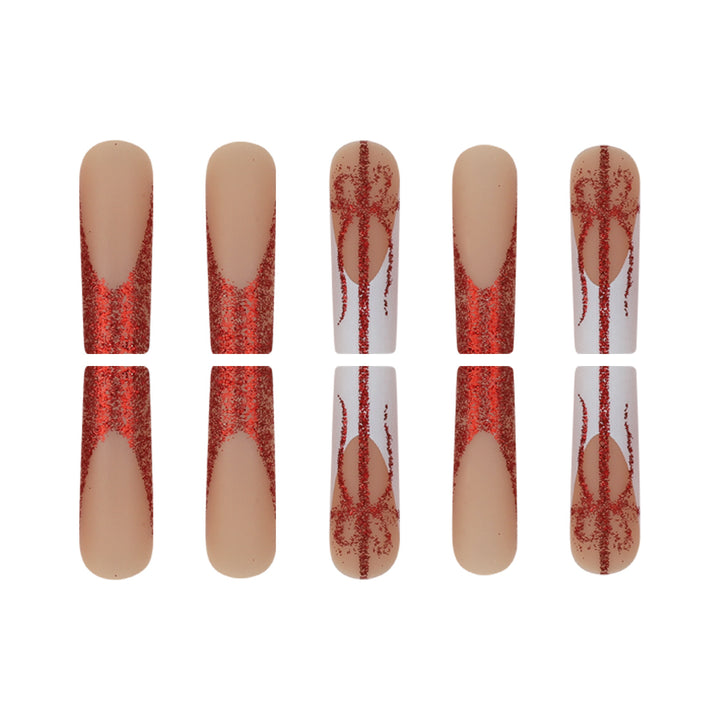 Glittery Stiletto Press-On Nails with Gift Design Stornfield