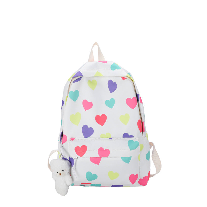 Heart-Patterned Casual Backpack Stornfield