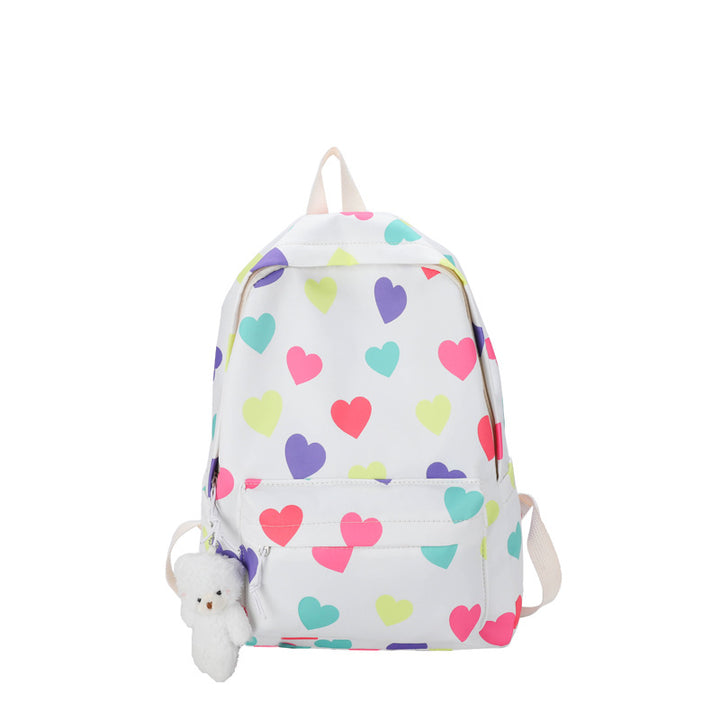 Heart-Patterned Casual Backpack Stornfield