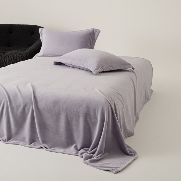 Velvet-Feel Brushed Microfiber Sheet Set with Drapey Flat Sheet & Matching Pillowcases