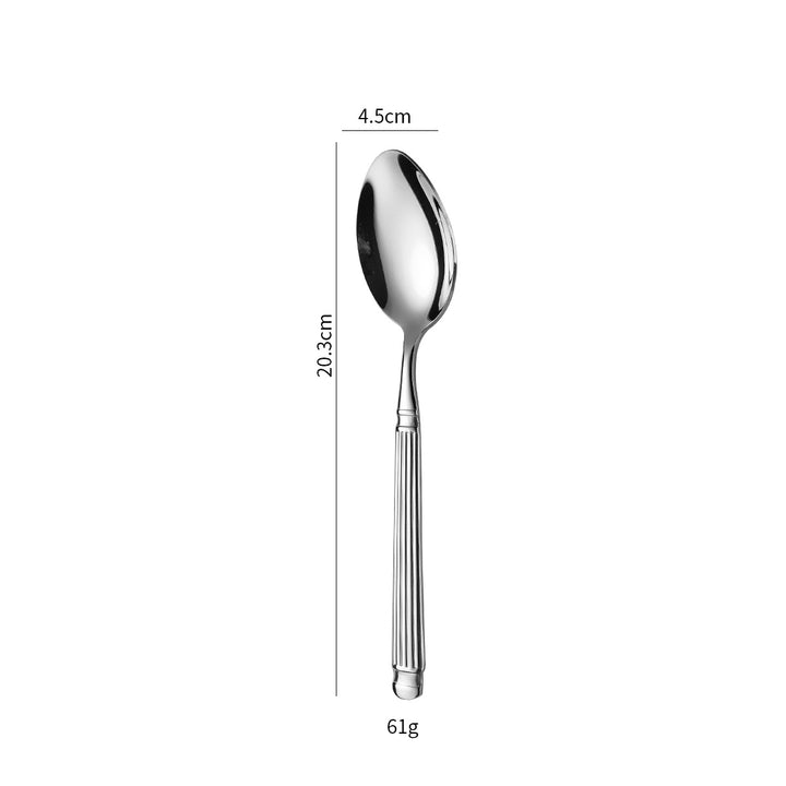 Elegant dessert spoon with exclusive surface design Stornfield