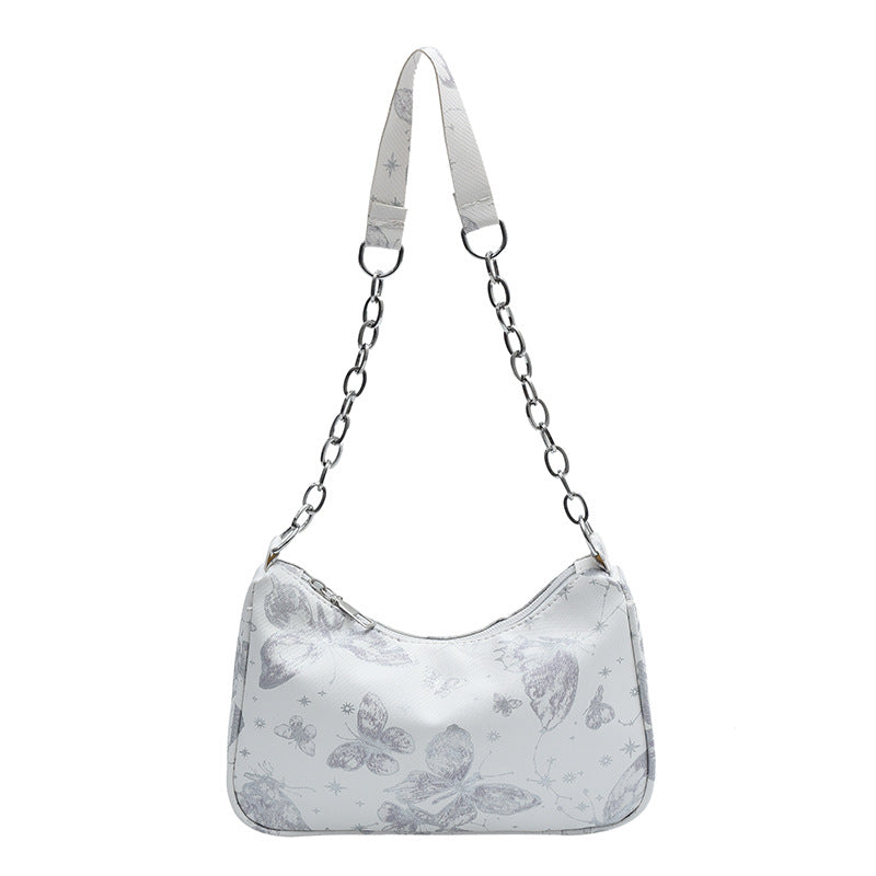 Butterfly Print Designer Hobo Bag