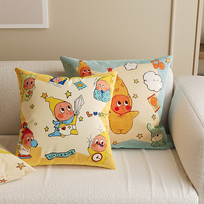 Cute Cartoon Character Throw Pillow