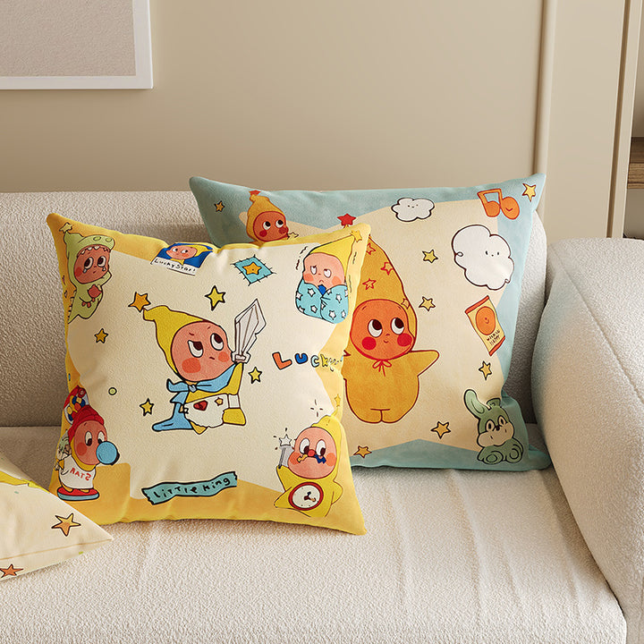 Cute Cartoon Character Throw Pillow