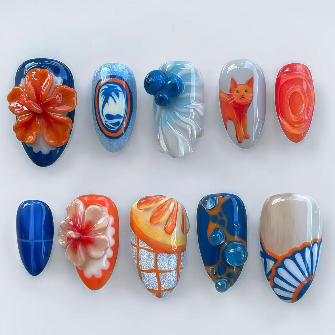 Decorative Artistic Press-On Nail Collection