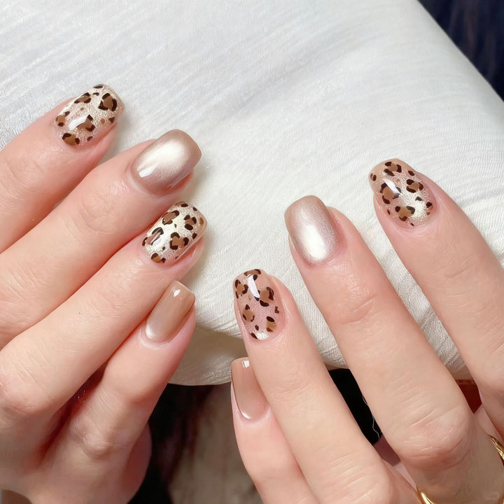 Glamorous artificial nails with glitter and ombre design Stornfield