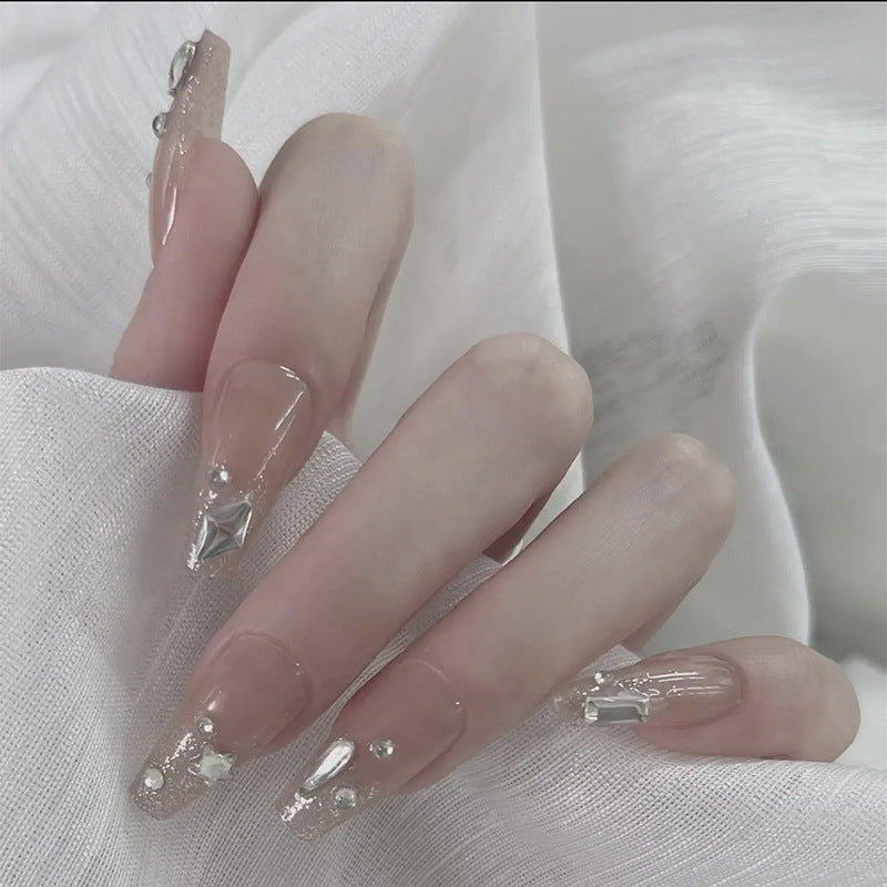Elegant Glittered Stiletto Press-On Nails Stornfield