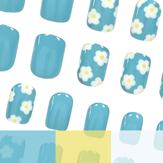 Floral Pattern Acrylic Nail Art Enhancements Stornfield