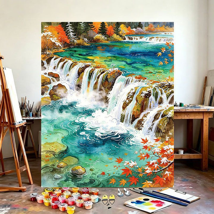 Waterfall Landscape Canvas Art Print Stornfield