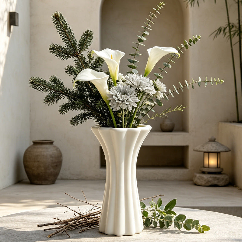 Modern Fluted Ceramic Vase Stornfeild
