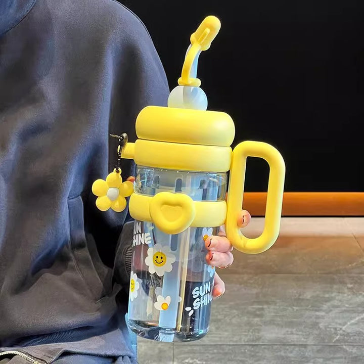 Unisex Water Bottle with Refillable Straw Stornfield