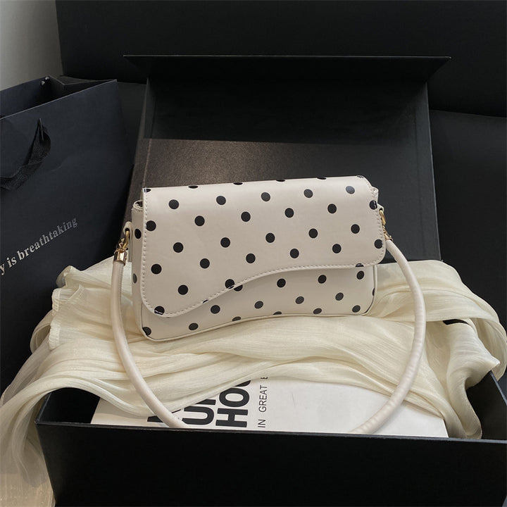 Structured Polka Dot Crossbody Handbag