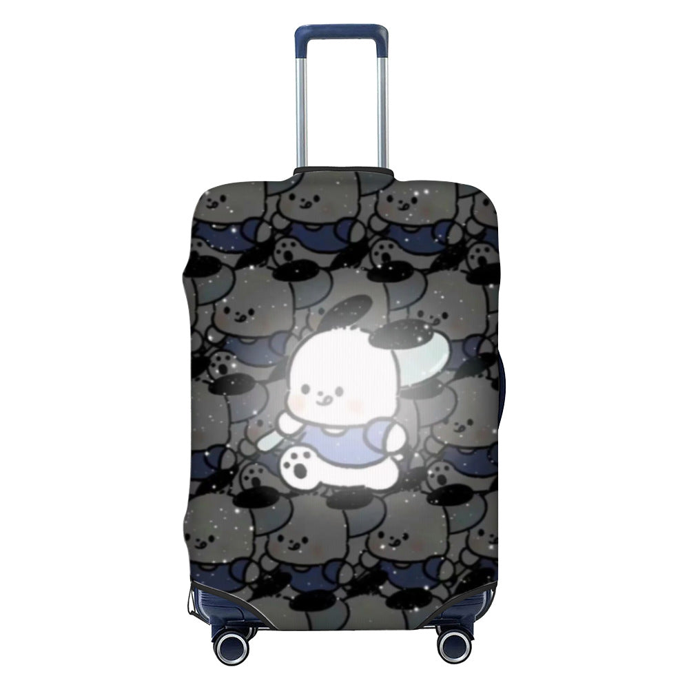 Unisex hard-shell cabin trolley with vintage travel illustration, 360° swivel wheels and telescopic handle Stornfield