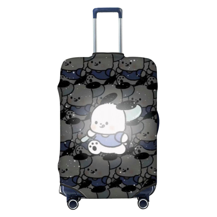 Unisex hard-shell cabin trolley with vintage travel illustration, 360° swivel wheels and telescopic handle Stornfield