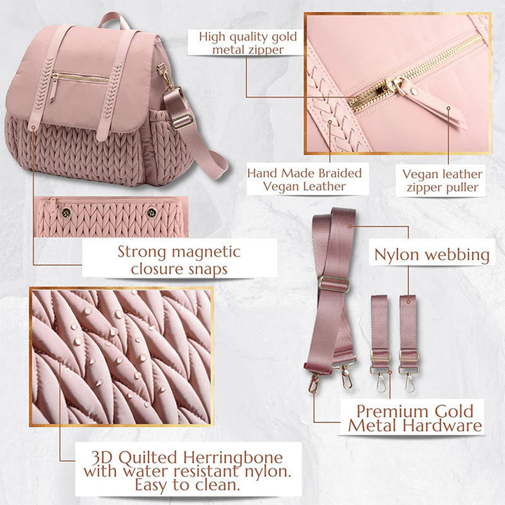 Fashionable backpack with braided design Stornfield