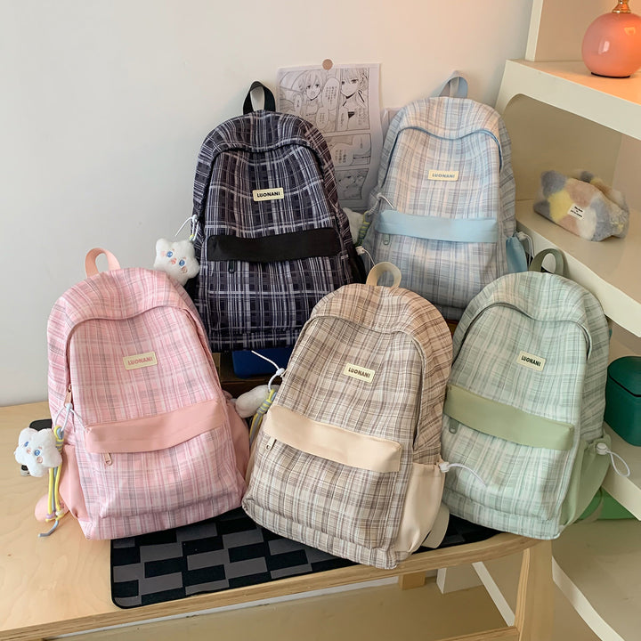 Chic Checked Casual Backpack Stornfield