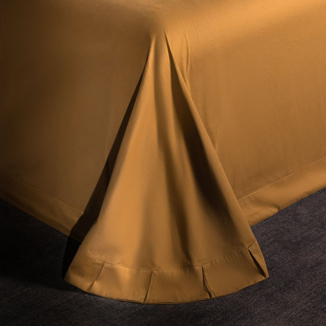 Marble-Effect Cotton Sateen Duvet Cover Set with Pillow Shams and Hidden Zipper