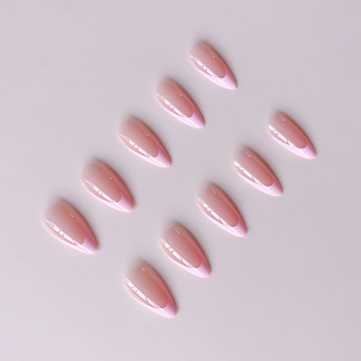 Luxury artificial nail tips with elegant French design Stornfield