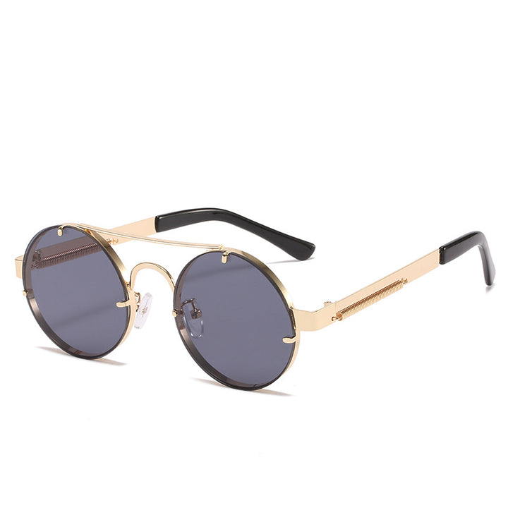 Women's round designer sunglasses with innovative metal frame and protective lenses Stornfield
