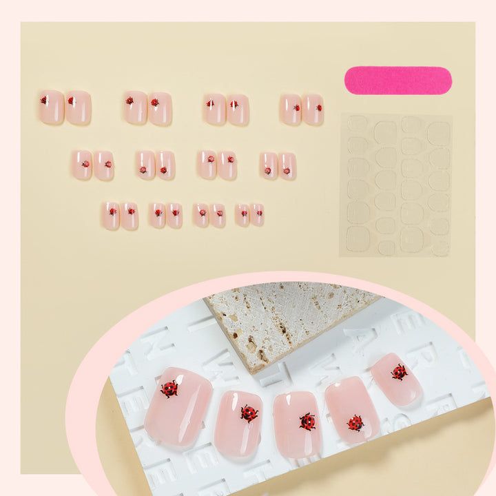 Artistic Ladybug Design Press-On Nail Set Stornfield