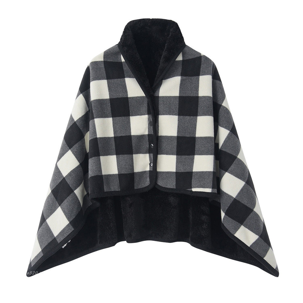 Women Comfortable Throw Blanket with Checkered Pattern Stornfield