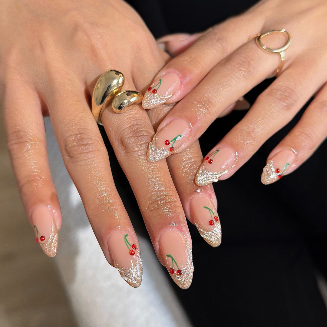 Exquisite nail art with cherry details Stornfield