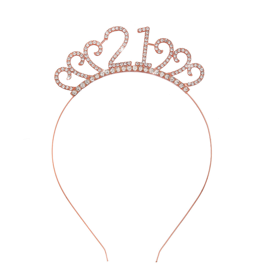 Ladies Crystal Tiara with Custom Designed Number Motif Stornfield