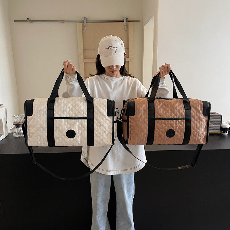 Quilted Multi-Pocket Travel Duffel