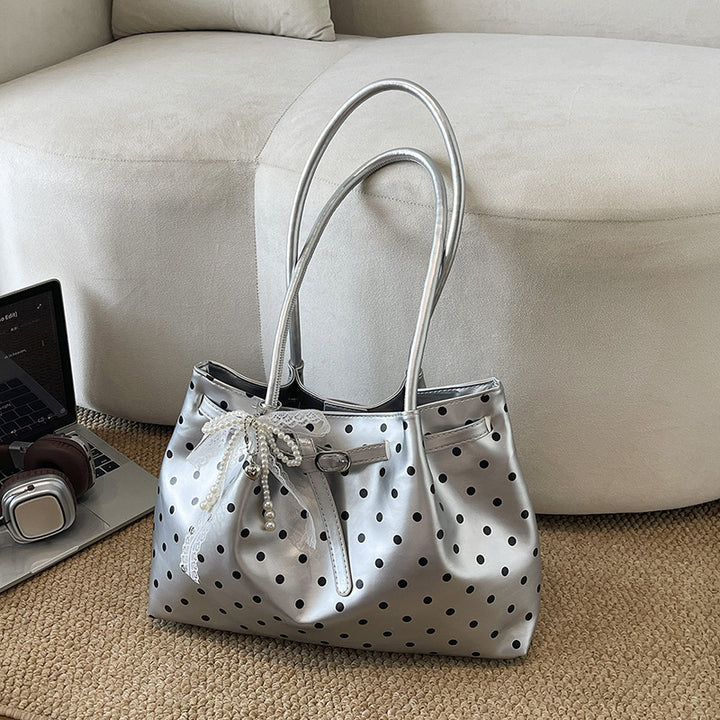 Polka Dot Structured Handbag