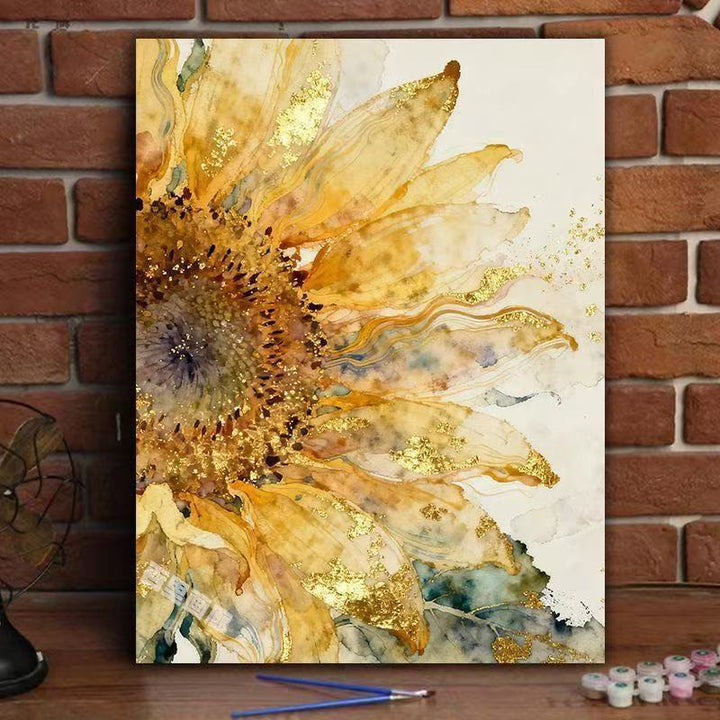 Elegant Sunflower Watercolor Canvas Art Stornfield