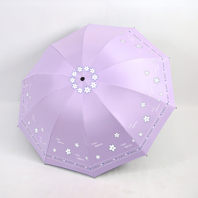 Women's Folding Umbrella with Floral Patterns and UV Protection Stornfield