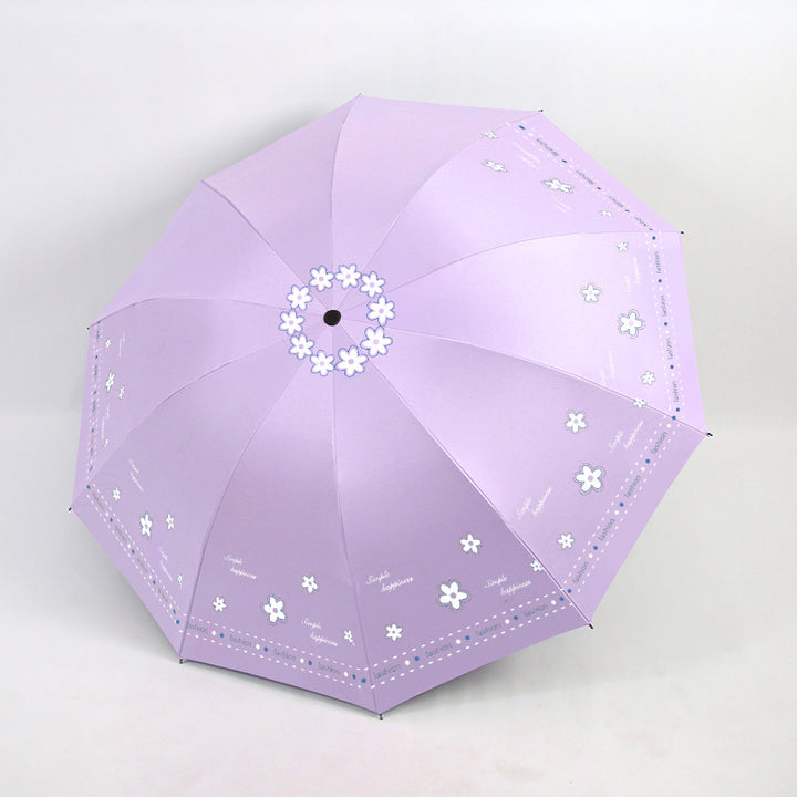 Women's Folding Umbrella with Floral Patterns and UV Protection Stornfield