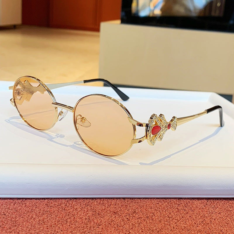 Ladies elegant rectangular sunglasses with glamorous embellishments Stornfield