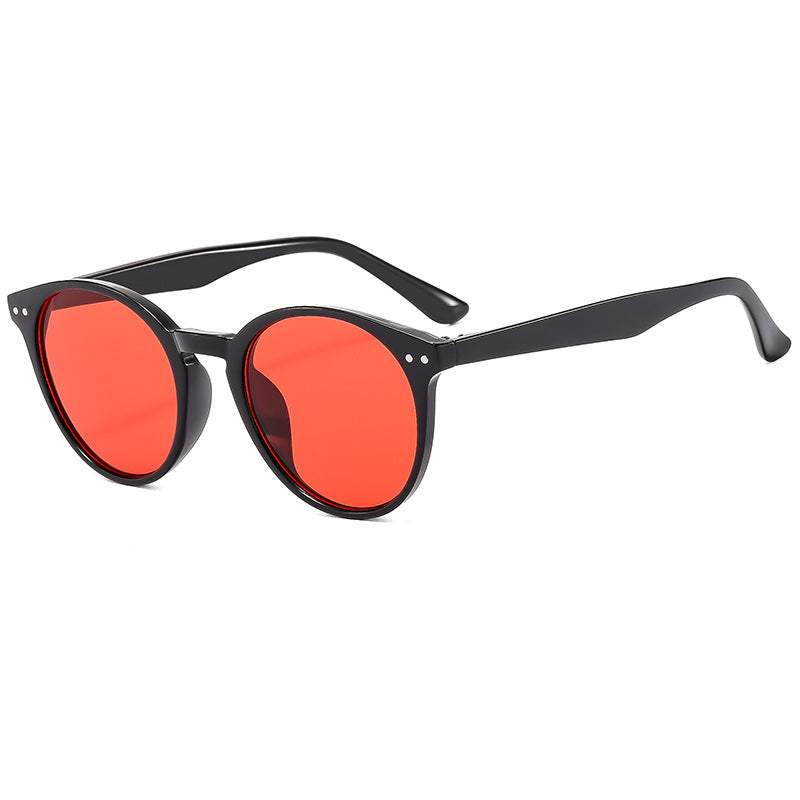 Women's fashionable round sunglasses with transparent frame and UV protection Stornfield