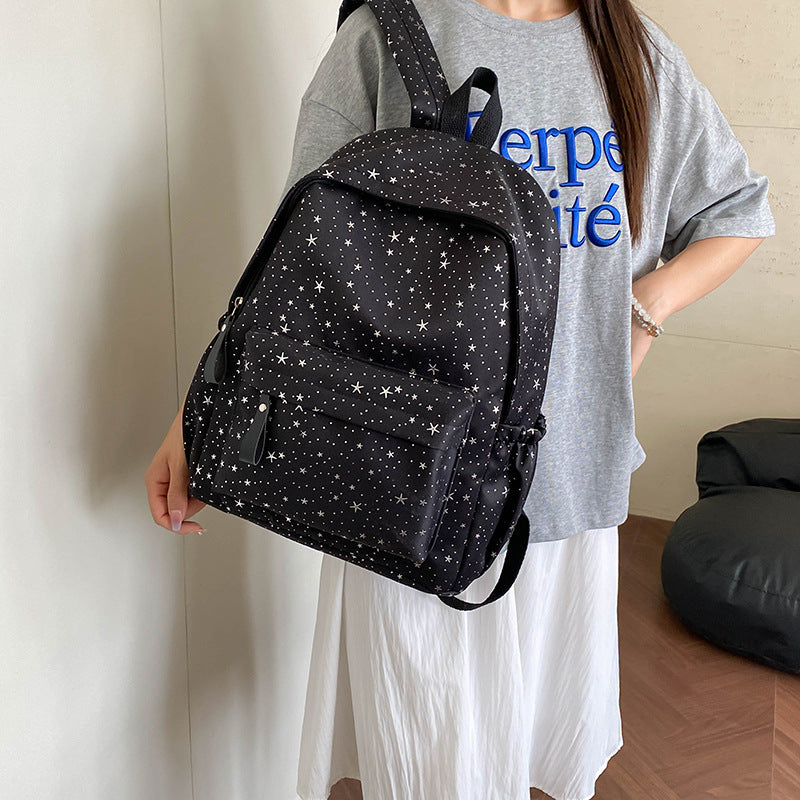 Girls' Star Patterned School Backpack Stornfield