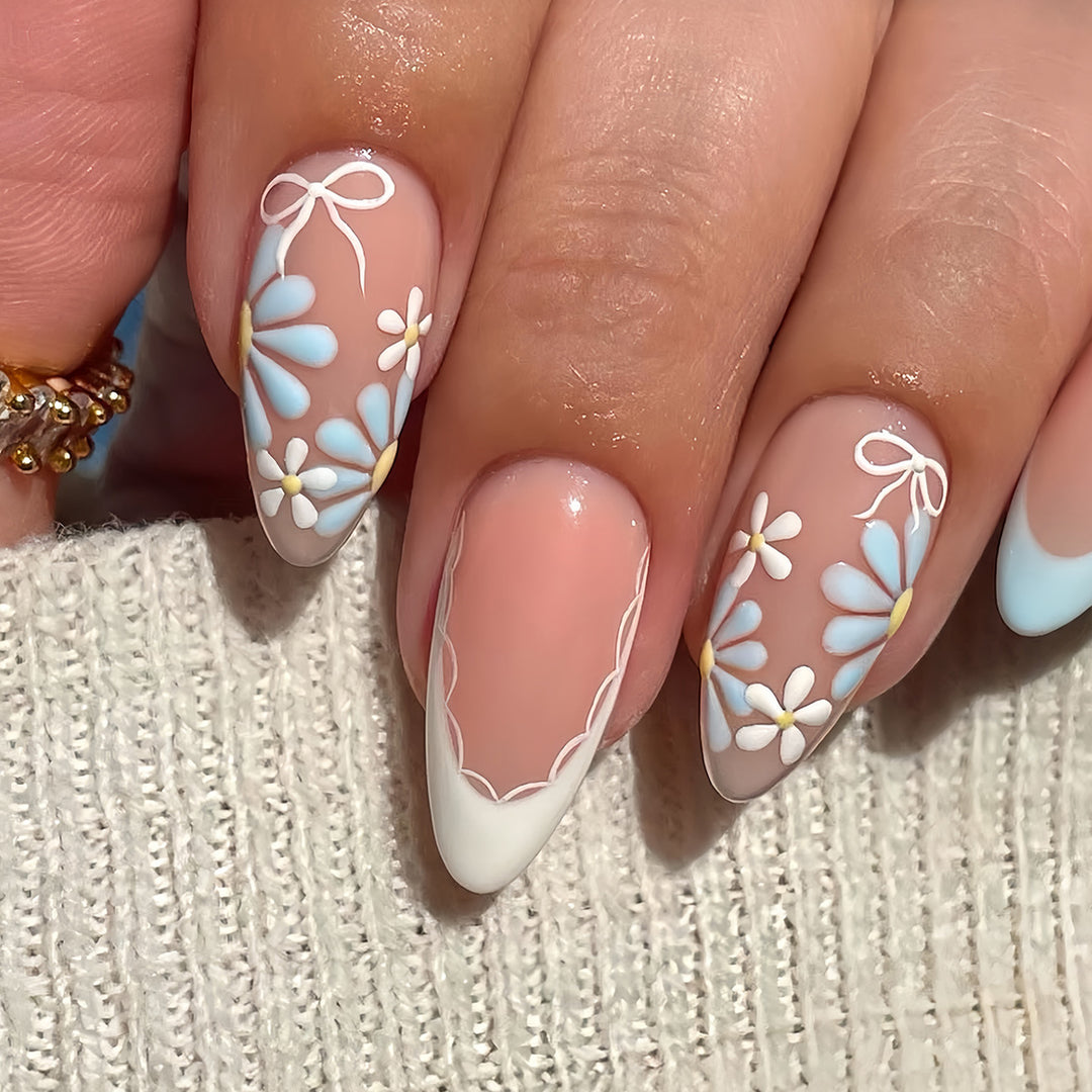 Floral Decorative Press-On Nails Stornfield