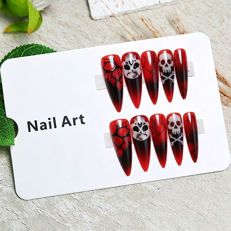 Creative Halloween Nail Art with Spider Web and Skull Designs Stornfield